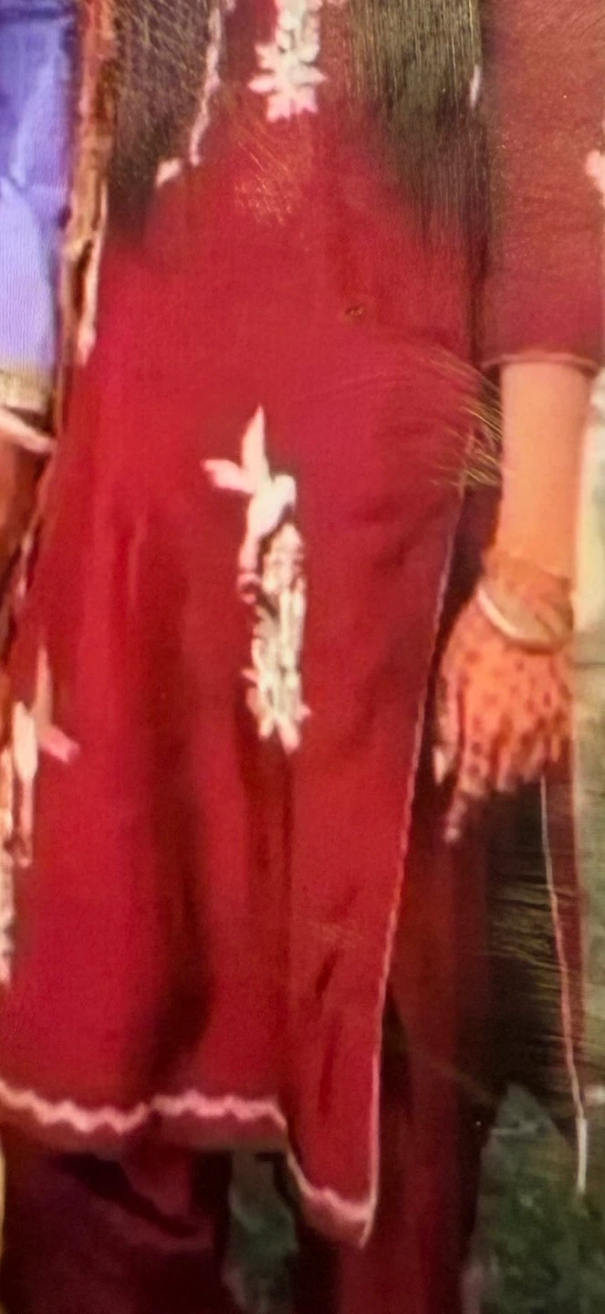 Maroon Embroidered Kurti Set