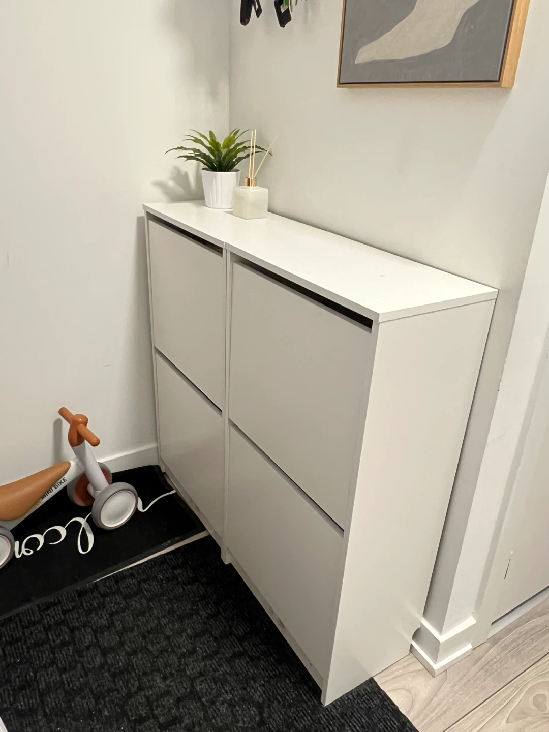 IKEA BISSA Shoe Cabinet - White