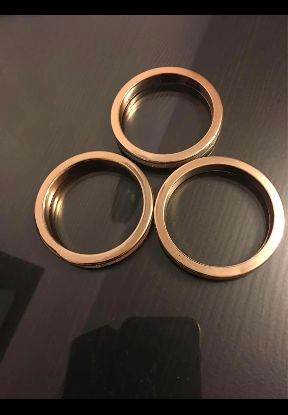 Set of 3 Rose Gold Glitter Bangles - photo 5