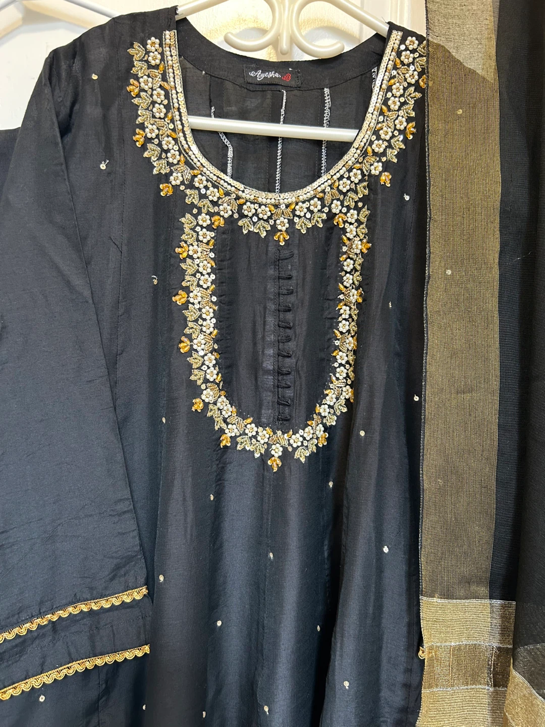 New Raw Silk formal 3 pcs dress - photo 3