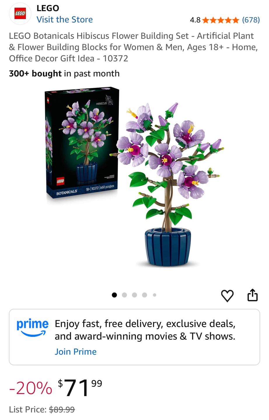 LEGO Botanicals Hibiscus Flower Building Set 10372 - photo 3