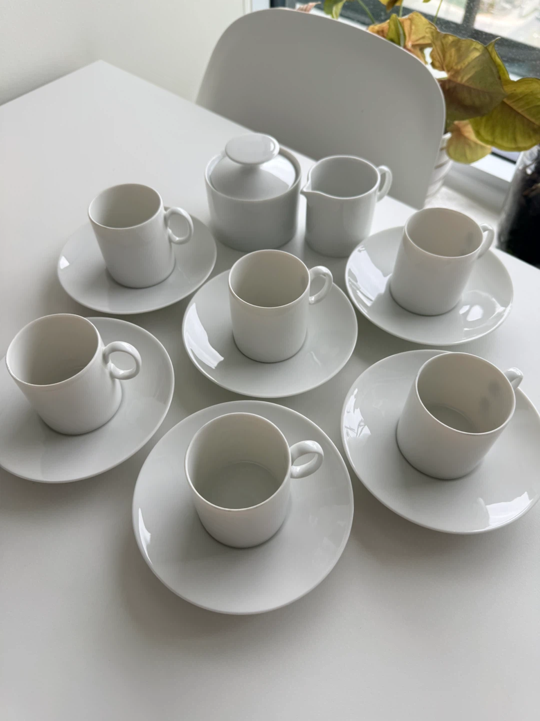 Espresso Set 6 cups + saucers + sugar bowl & creamer