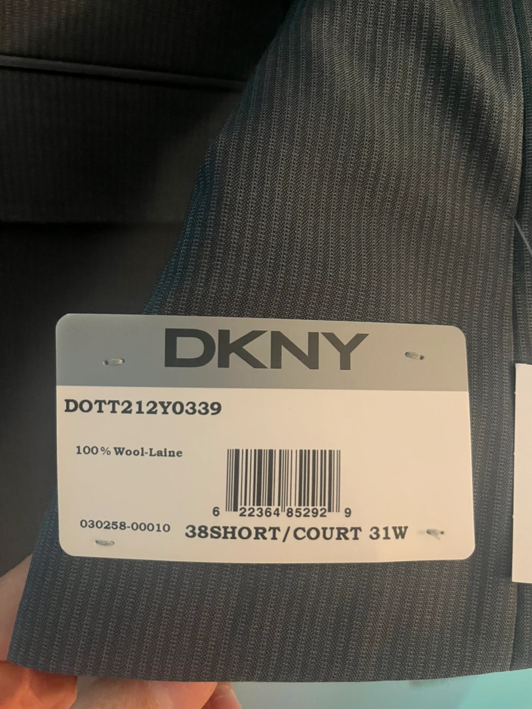 DKNY Men's 38S/31W Wool-Blend Suit - photo 2