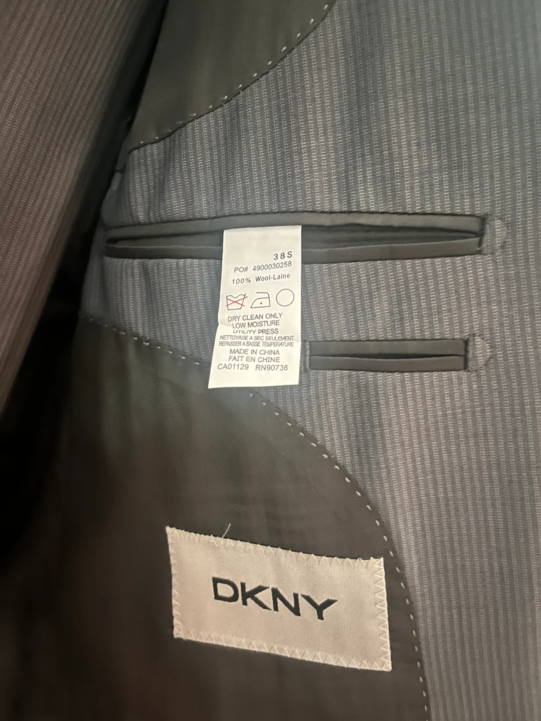 DKNY Men's 38S/31W Wool-Blend Suit - photo 3