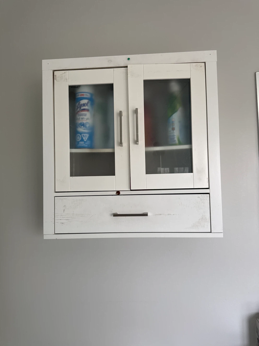 White Wall Cabinet with Drawer