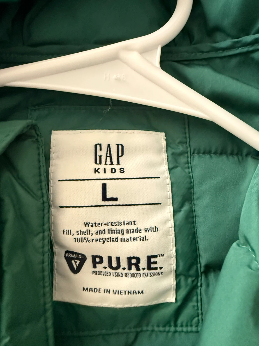 GAP Kids Puffer Jacket - Size L - Teal - photo 3