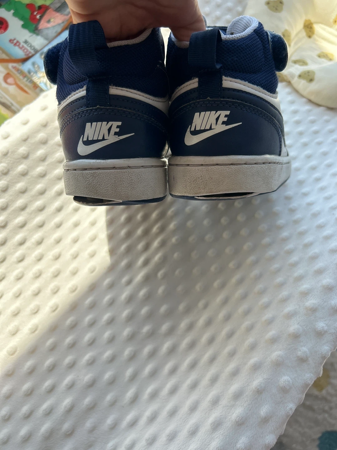 Nike High Top Sneakers - Blue and White - Youth Size 5 - photo 2