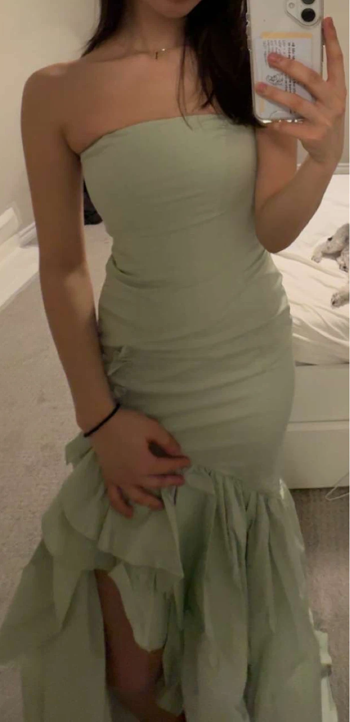 sage prom dress wedding guest