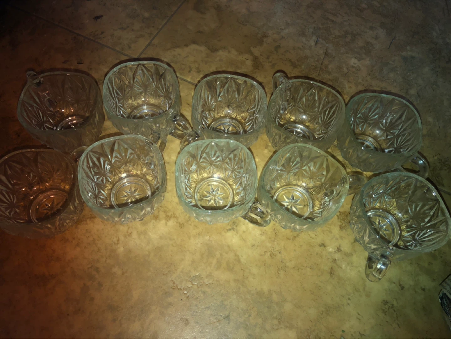 Set of 10 Glass Punch Cups with Handles - photo 2