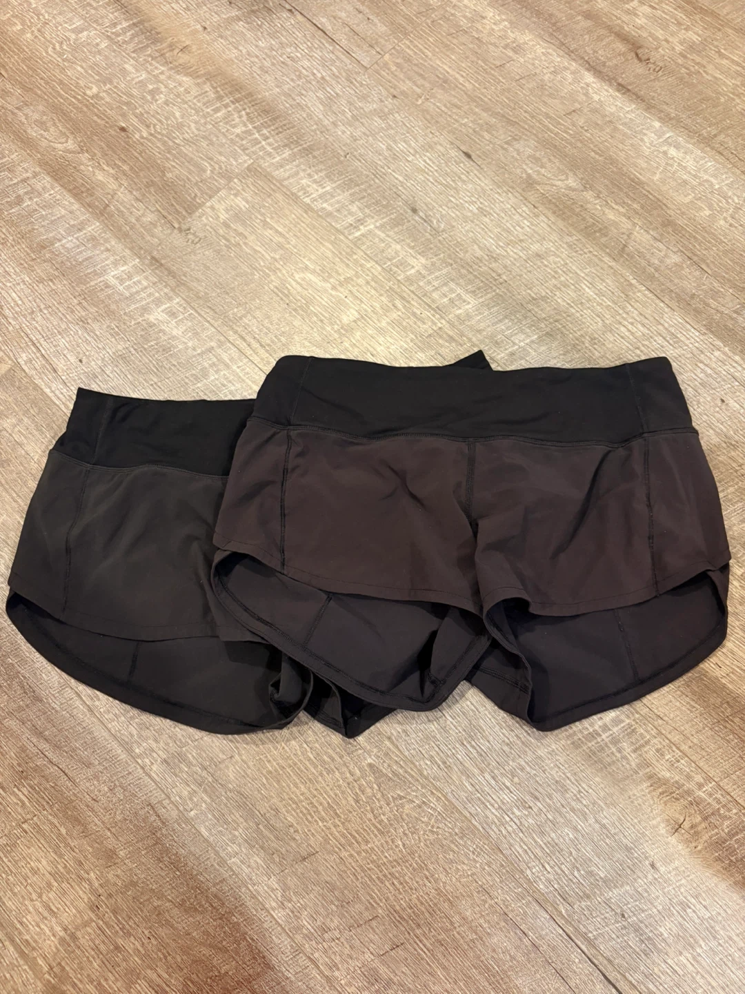 Lululemon Running Shorts - Black & Brown