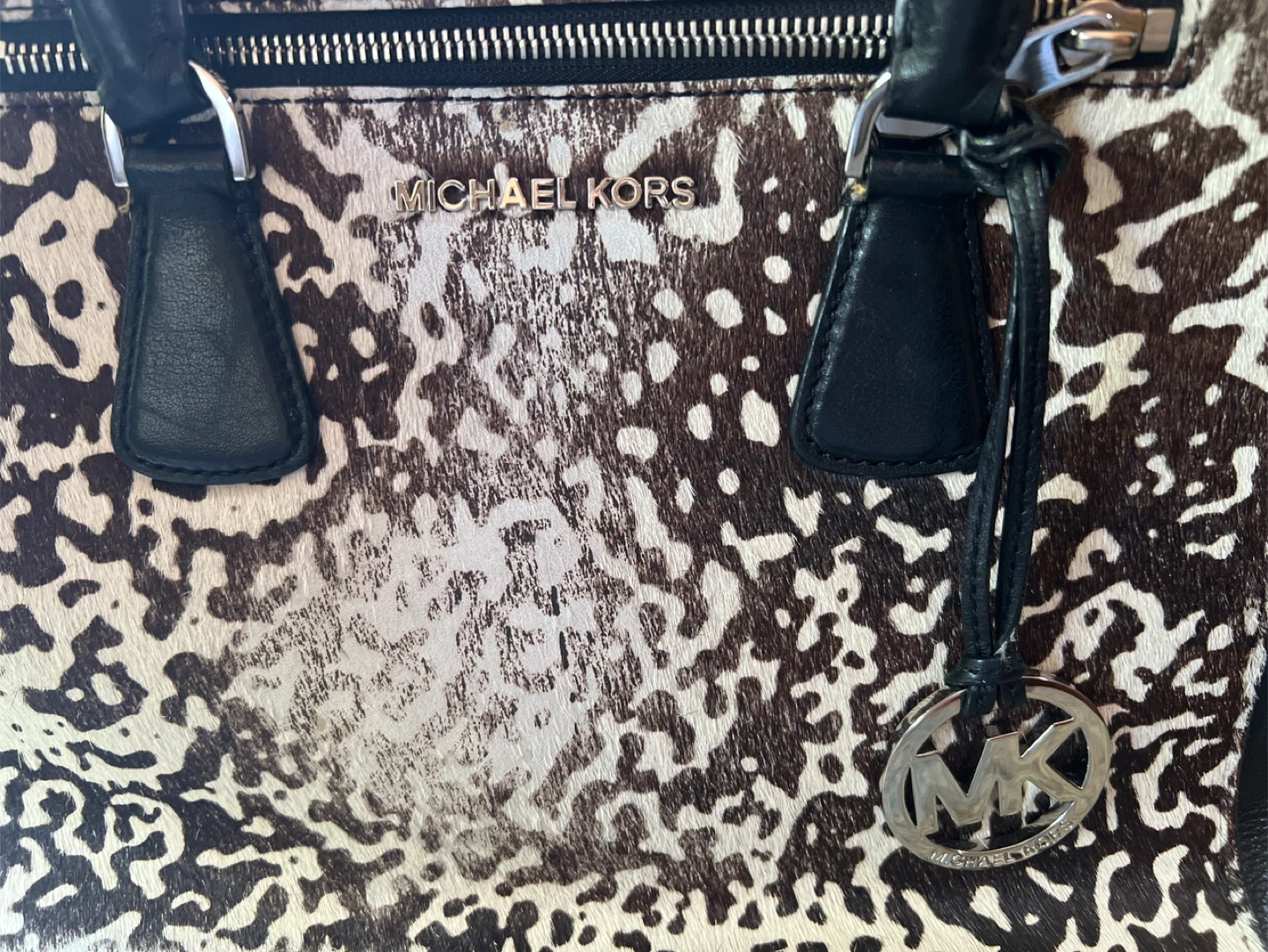 Michael Kors Satchel Handbag with Haircalf Detail - photo 2