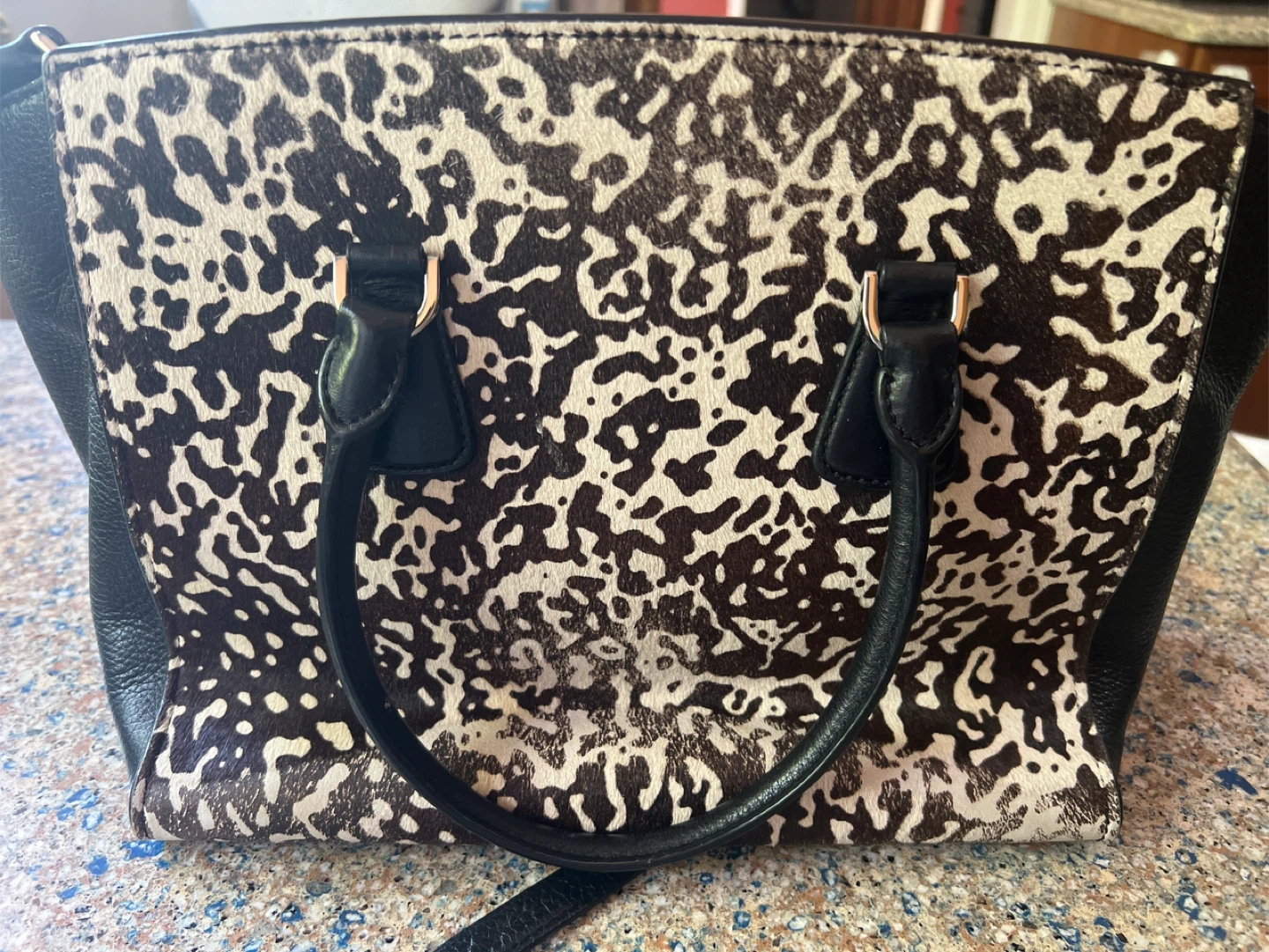 Michael Kors Satchel Handbag with Haircalf Detail - photo 3