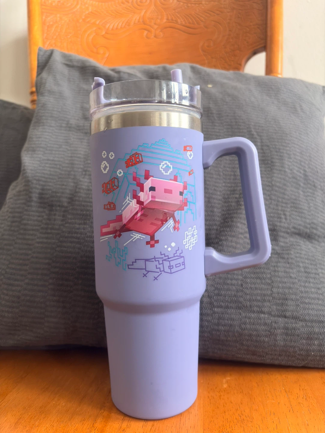 Minecraft Axolotl Tumbler (30 oz insulated) - photo 2