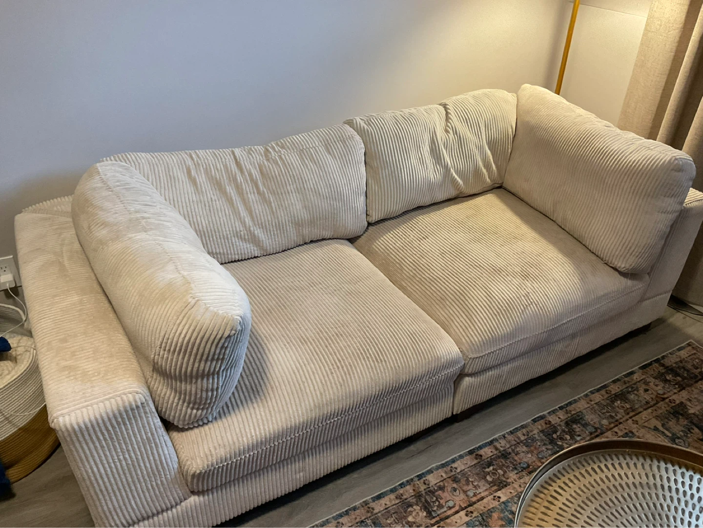 Beige  Corduroy Sofa - photo 3