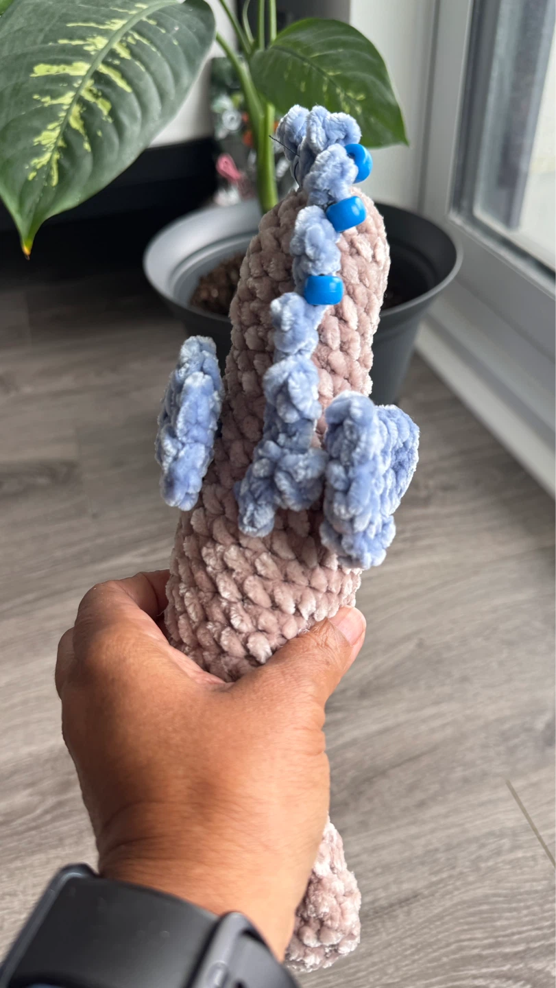 Handmade Crochet Seahorse Fidget, Emotional Support Plush Toy - photo 4