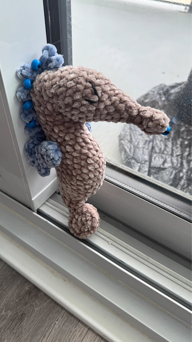 Handmade Crochet Seahorse Fidget, Emotional Support Plush Toy - photo 5
