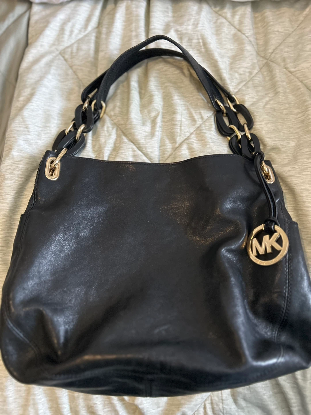 Michael Kors Black Leather Hobo Bag