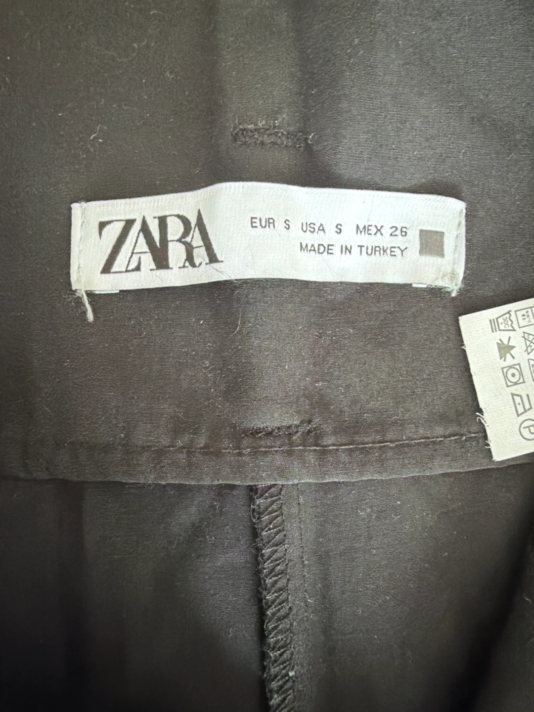 Zara Black Cargo Pants Size S