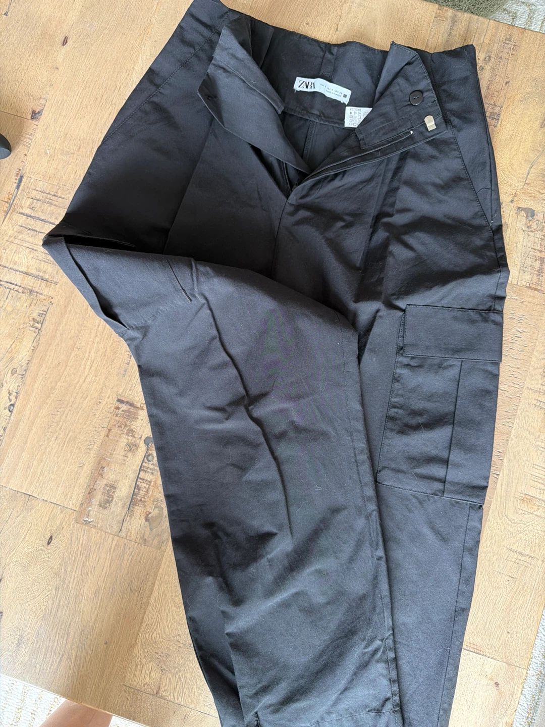 Zara Black Cargo Pants Size S - photo 2
