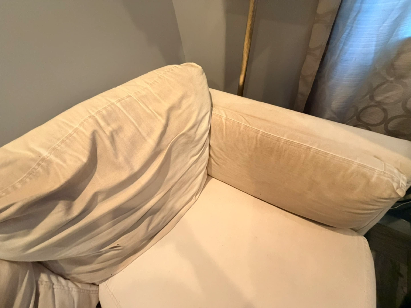 Cream Sectional Sofa with Chaise - photo 4