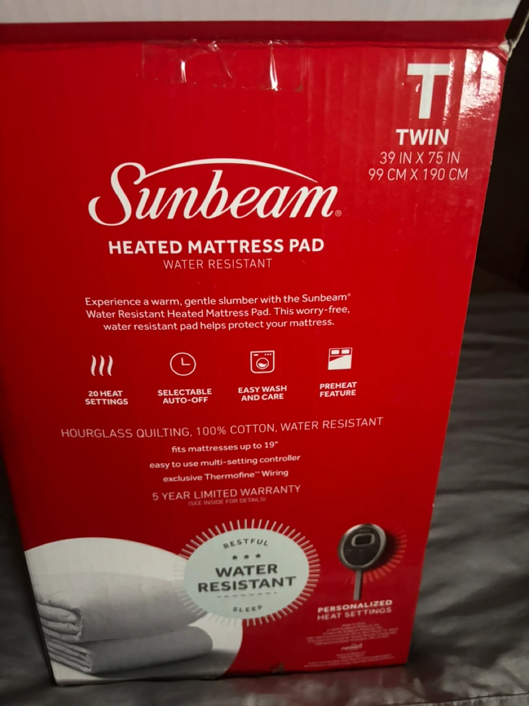 Sunbeam Twin Heated Mattress Pad - photo 2