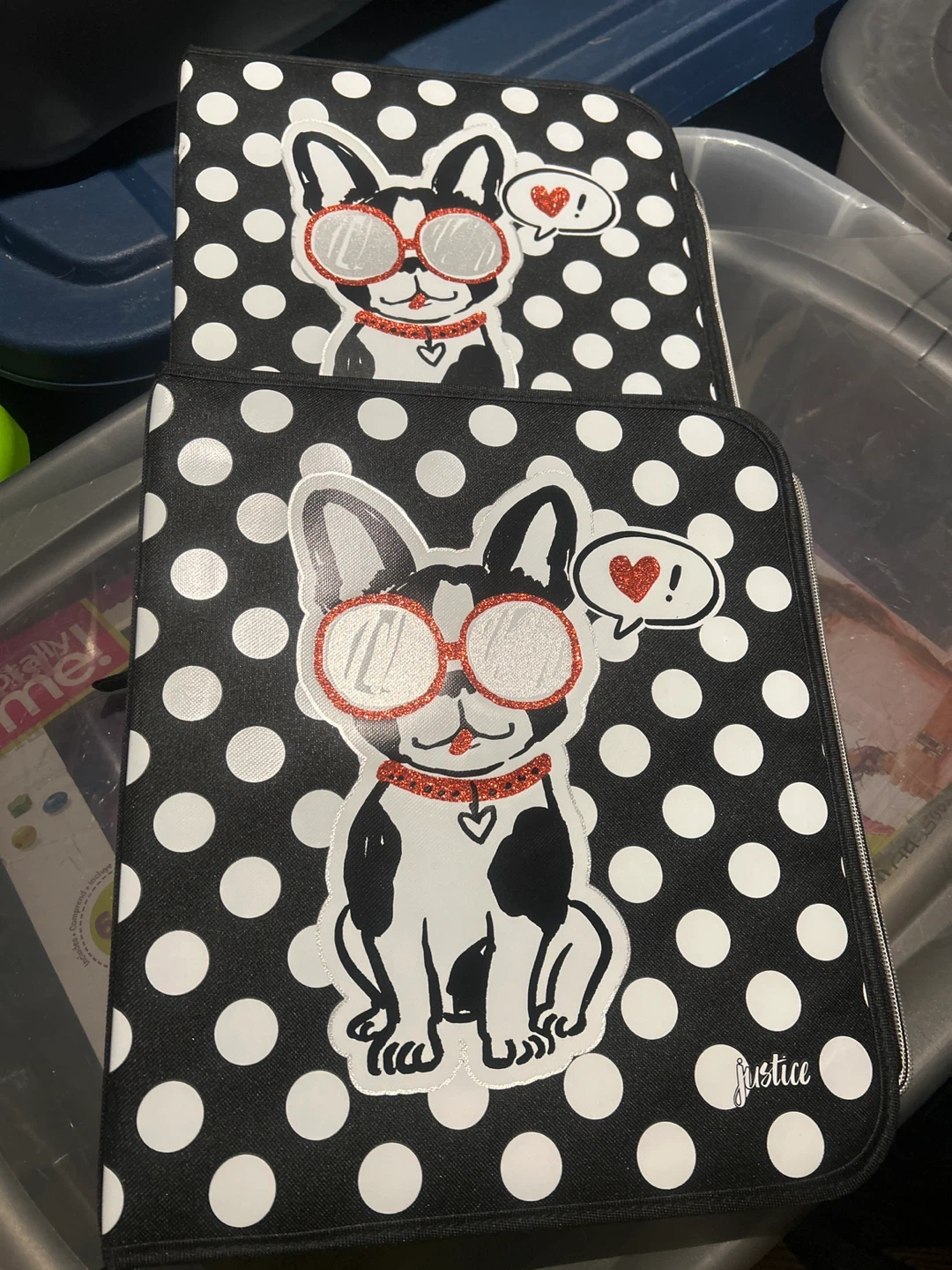 Justice French Bulldog Binder Set