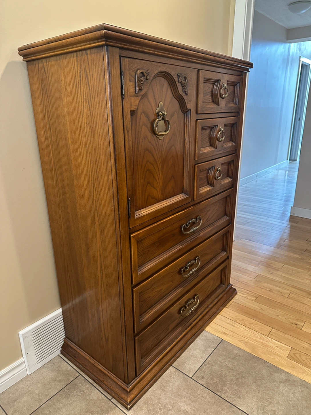 Vintage Sklar Pepplar Tall Oak Wood Dresser(CAN DELIVER) - photo 3