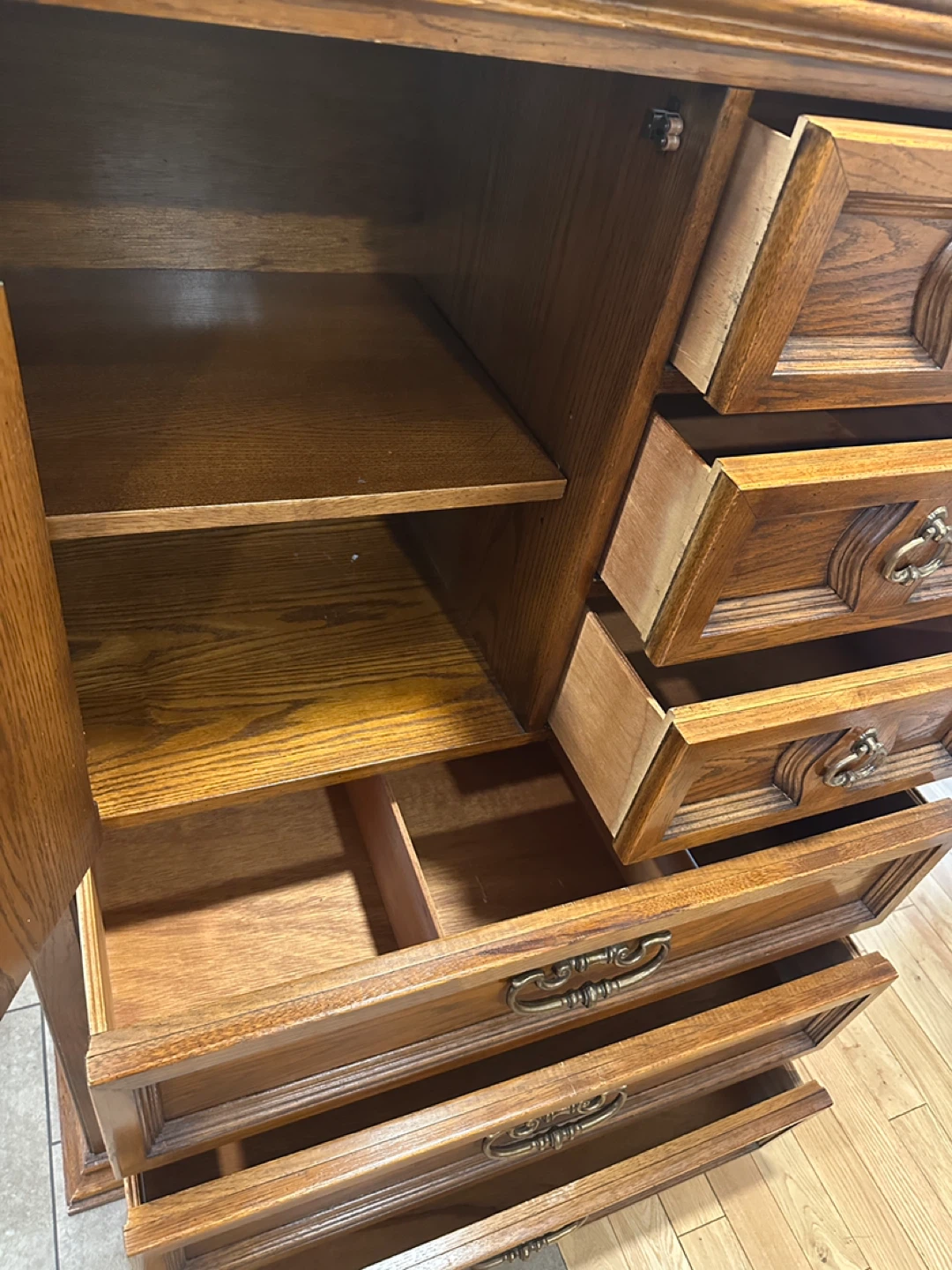 Vintage Sklar Pepplar Tall Oak Wood Dresser(CAN DELIVER) - photo 5