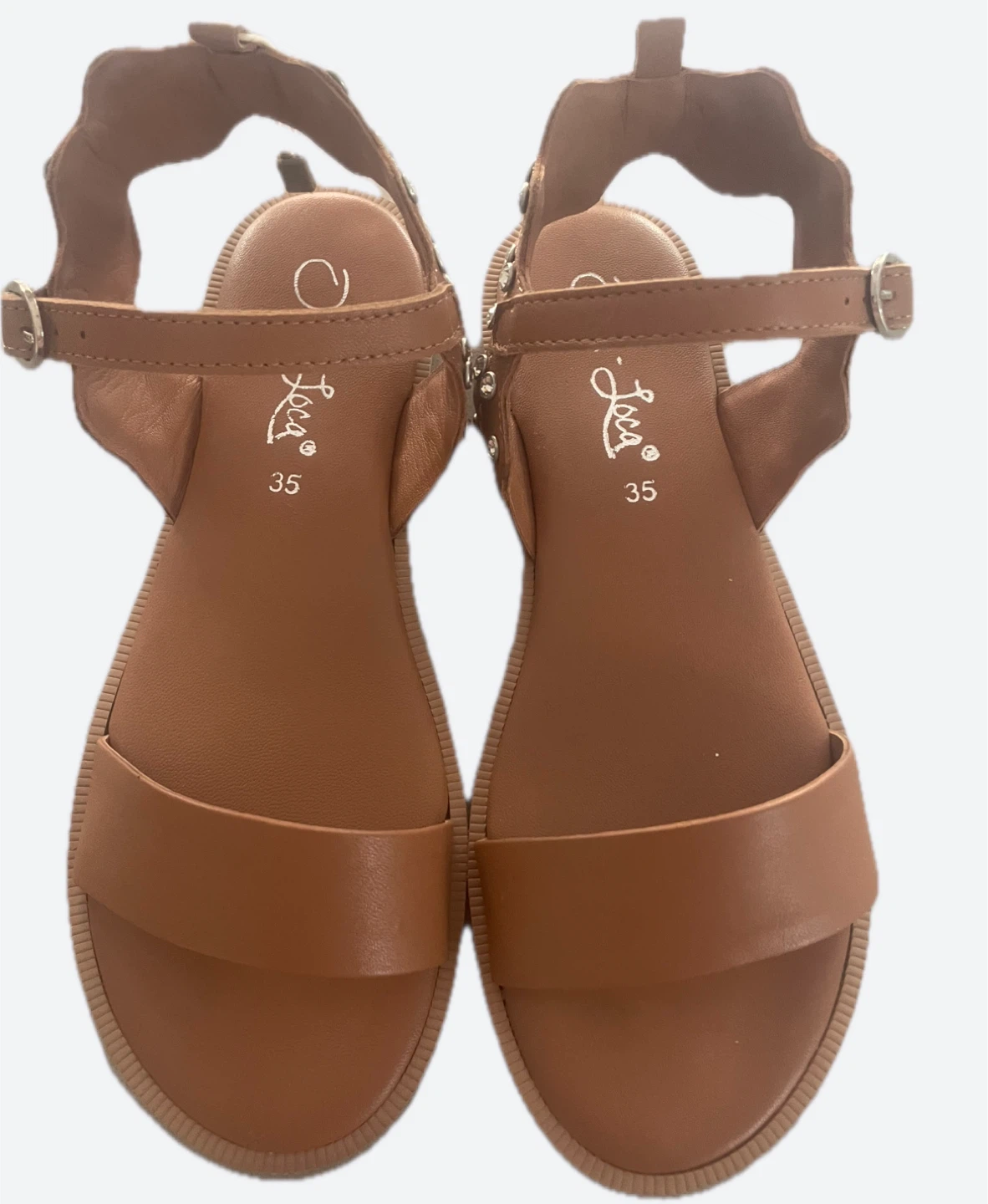 Oca-Loca Brown Embellished Sandals girl Size 1.5
