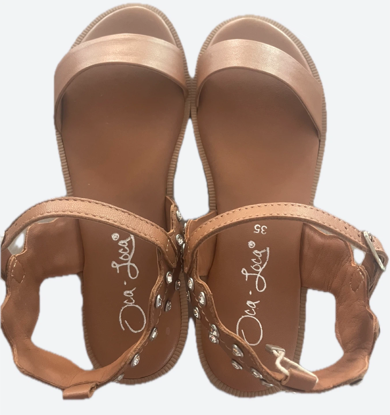 Oca-Loca Brown Embellished Sandals girl Size 1.5 - photo 3