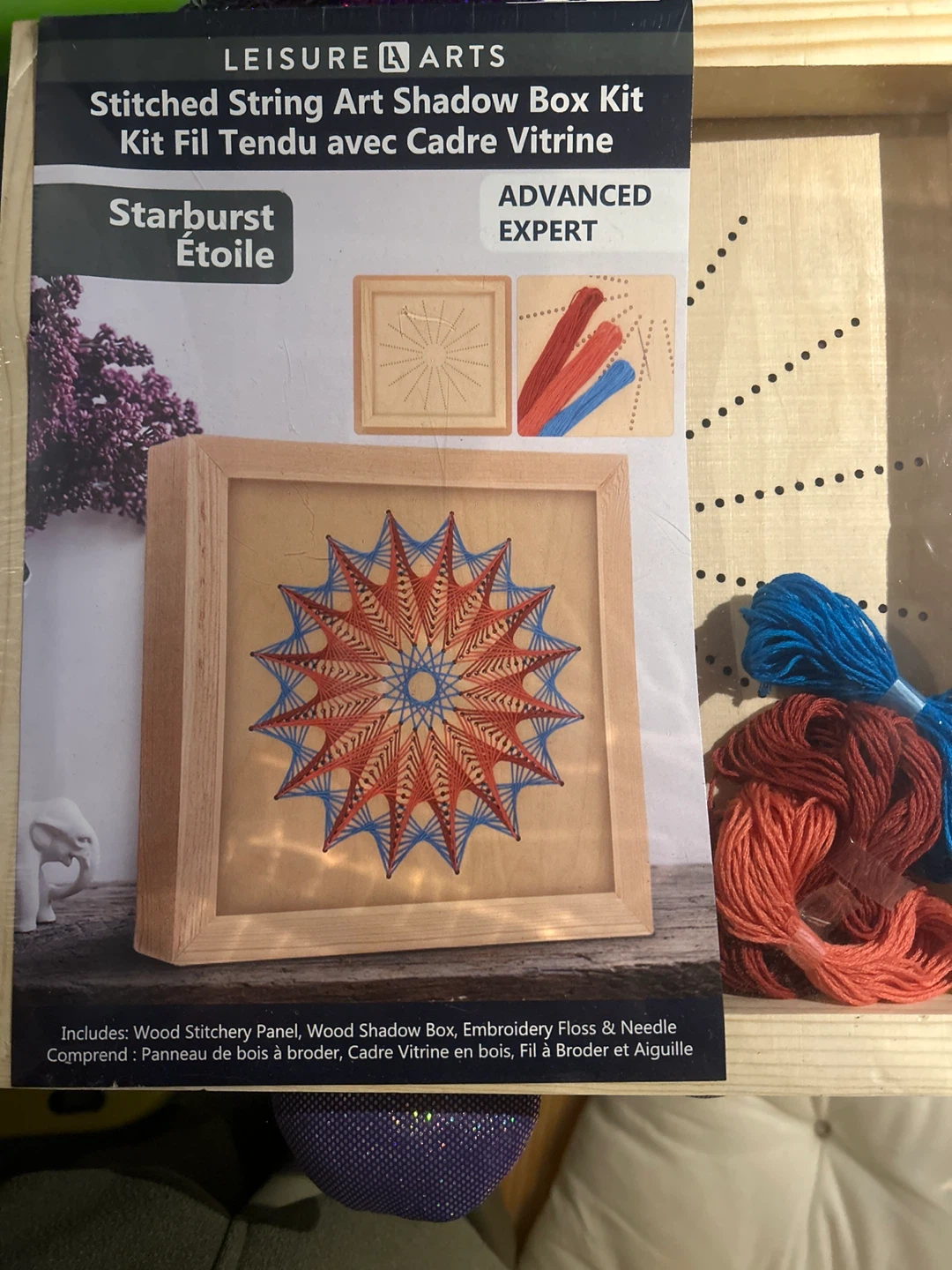 Leisure Arts Starburst String Art Shadow Box Kit