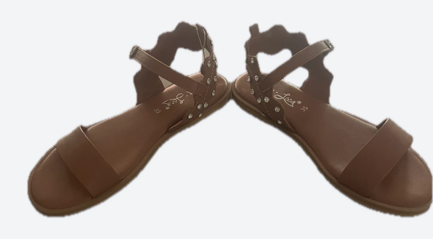 Oca-Loca Brown Embellished Sandals girl Size 1.5 - photo 5