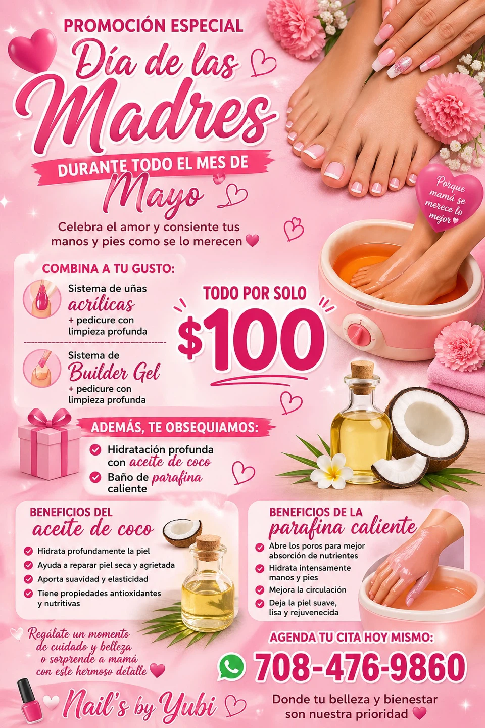 Nail's by Yubi Acrylic & Builder Gel Pedicure Special