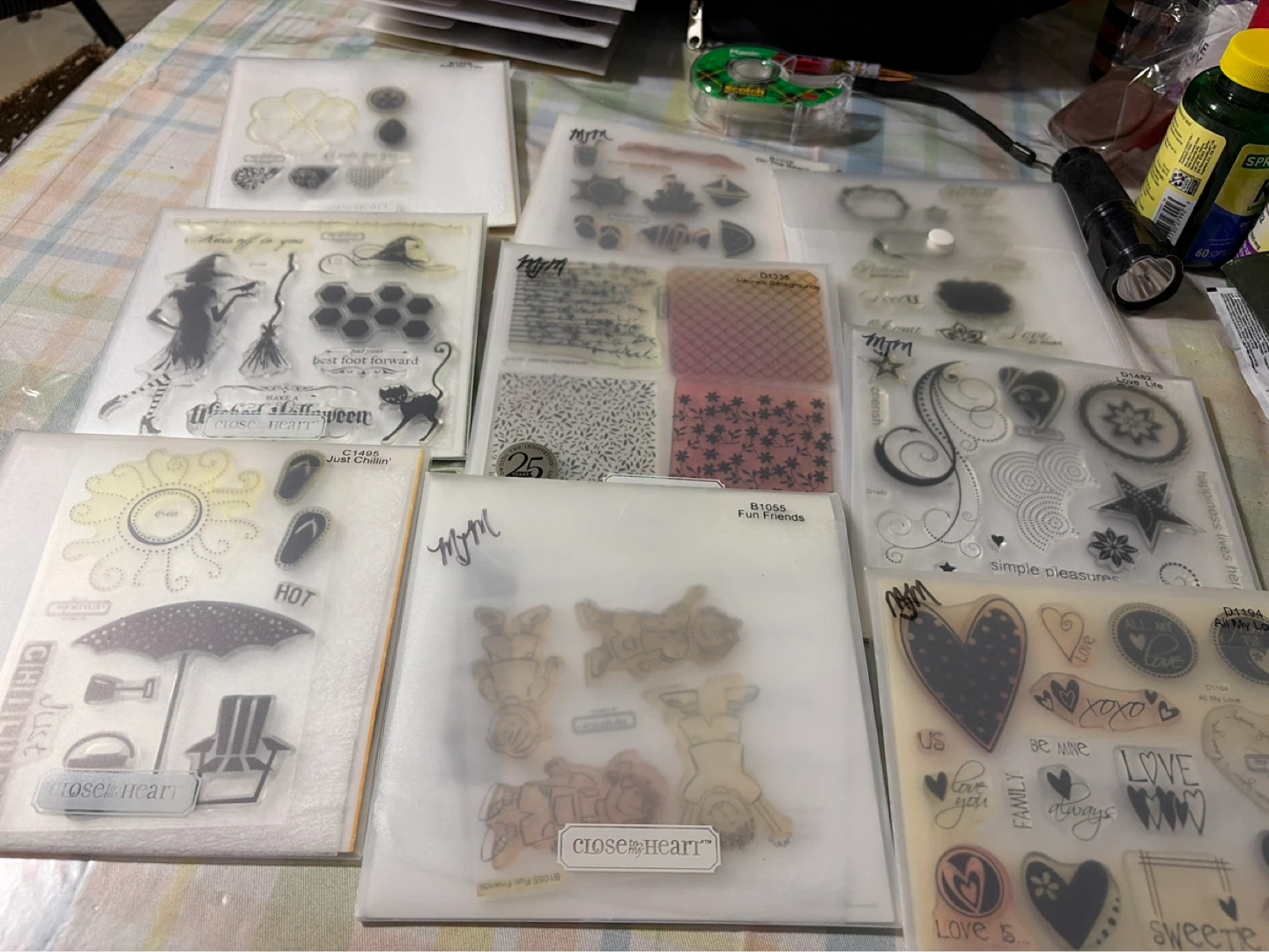 Close to My Heart Clear Stamp Sets - Halloween, Beach, Love, Fun