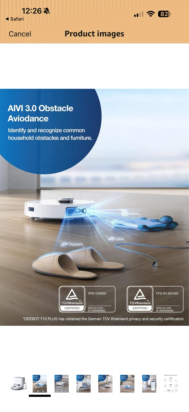 ECOVACS DEEBOT T10 Plus Robot Vacuum & Mop + Auto-Empty Stati - photo 2
