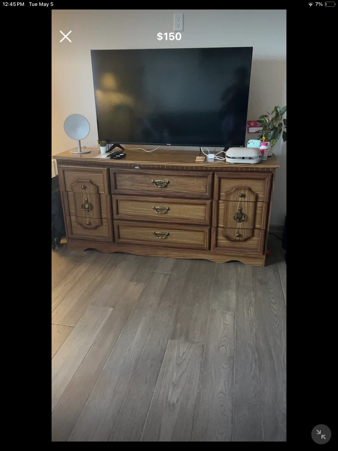 Wooden Dresser with 6 Drawers