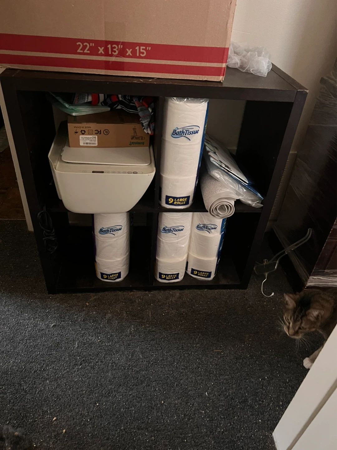 Dark Brown Wood Shelf Unit