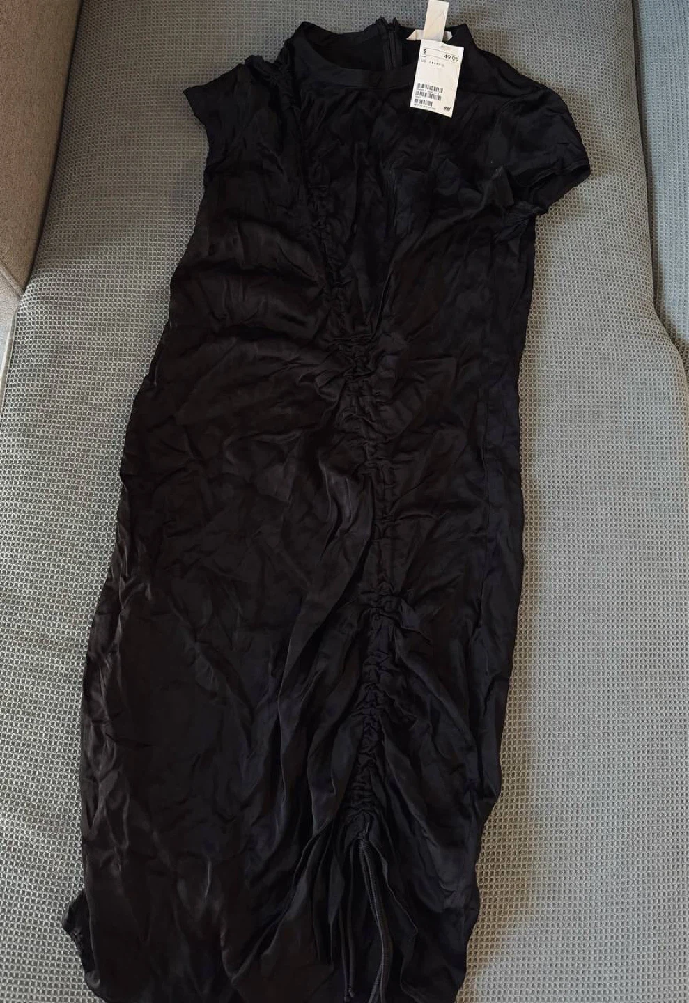 H&M Black Satin Dress – Size 4 (XS–S) - photo 2