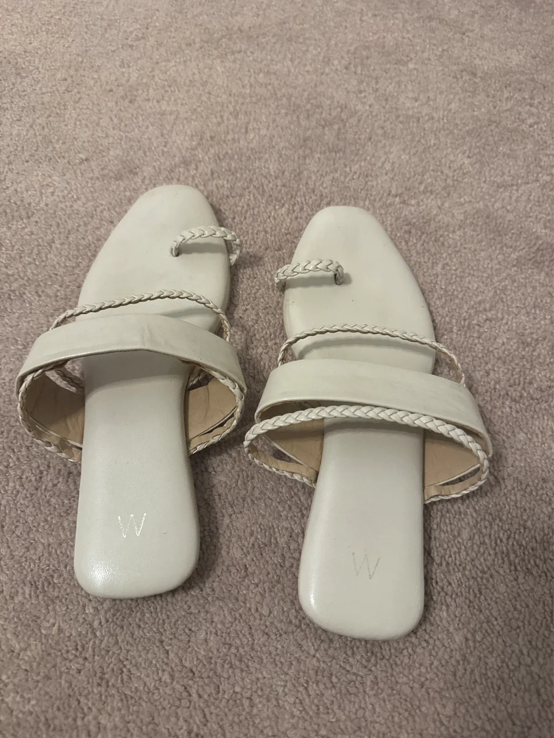 White W Sandal Flats - photo 2