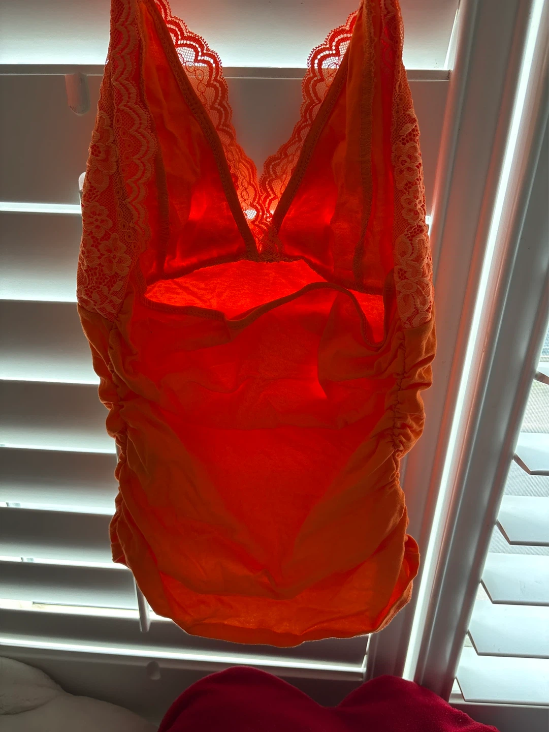 Orange Lace Trim top/ going out/ trendy/y2k/lace - photo 2