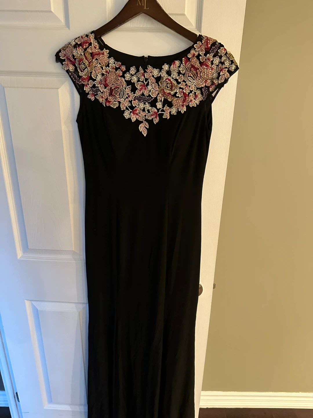 Melanie Lyne Black Embellished Evening Dress