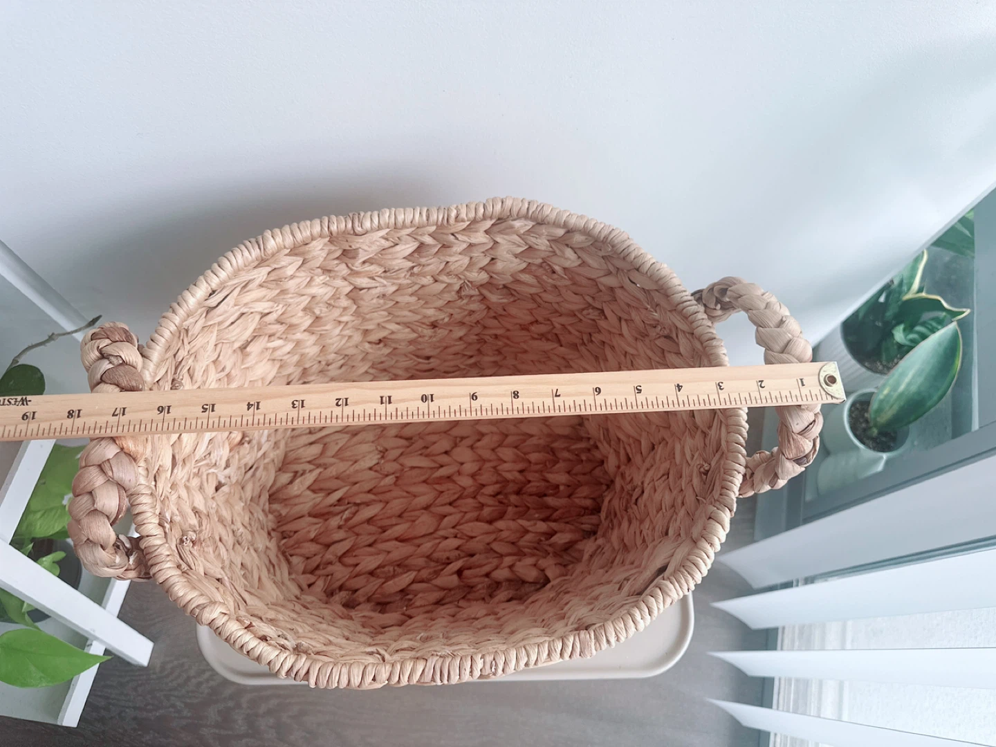 Woven Hyacinth Basket with Handles - photo 3