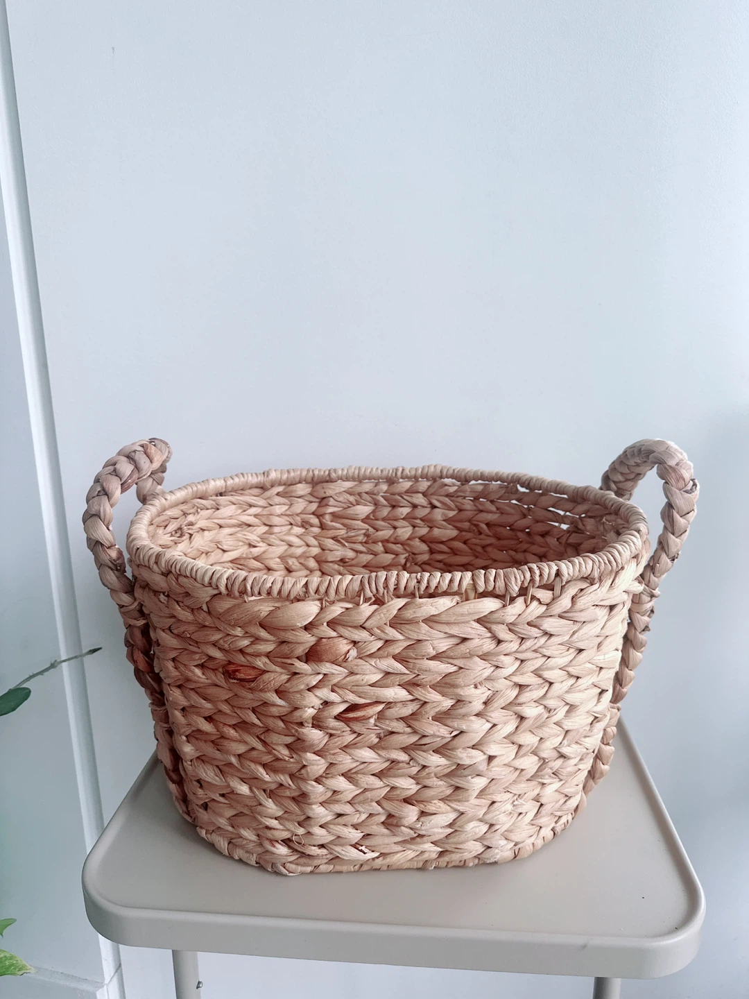 Woven Hyacinth Basket with Handles