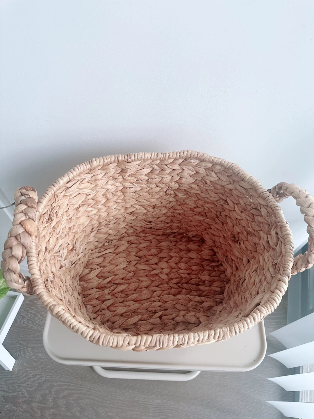 Woven Hyacinth Basket with Handles - photo 2