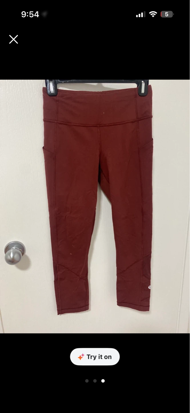 Lululemon Align HR Shorty Crop Leggings Burgundy - photo 2