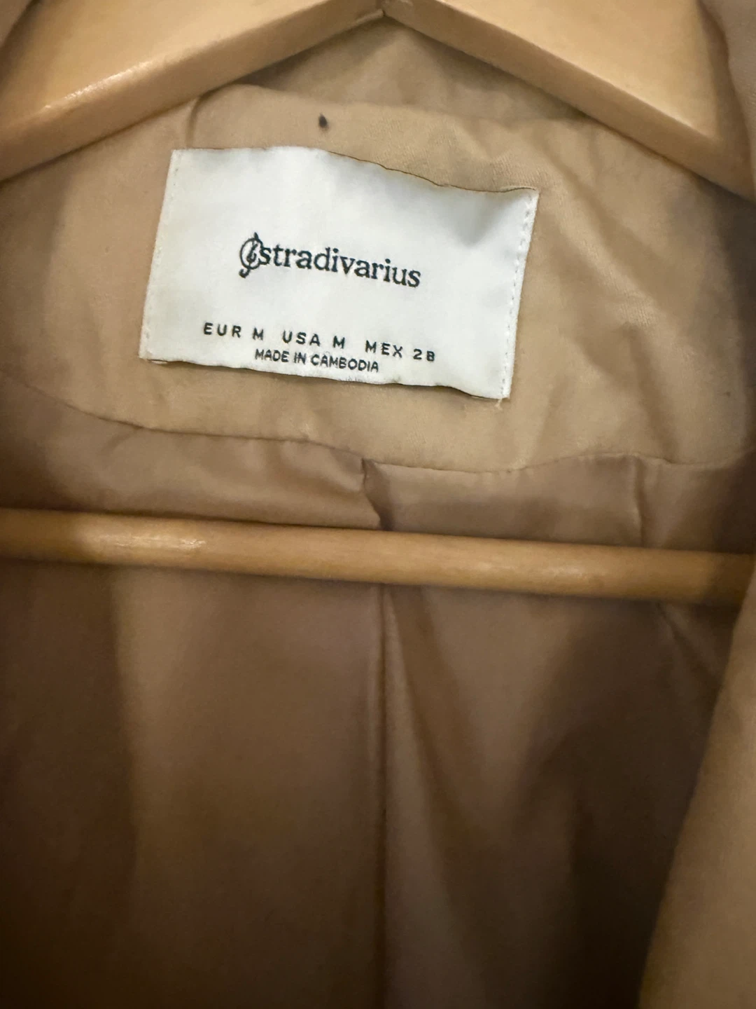Women’s Tan Double-Breasted Trench Coat - Size Medium - photo 2