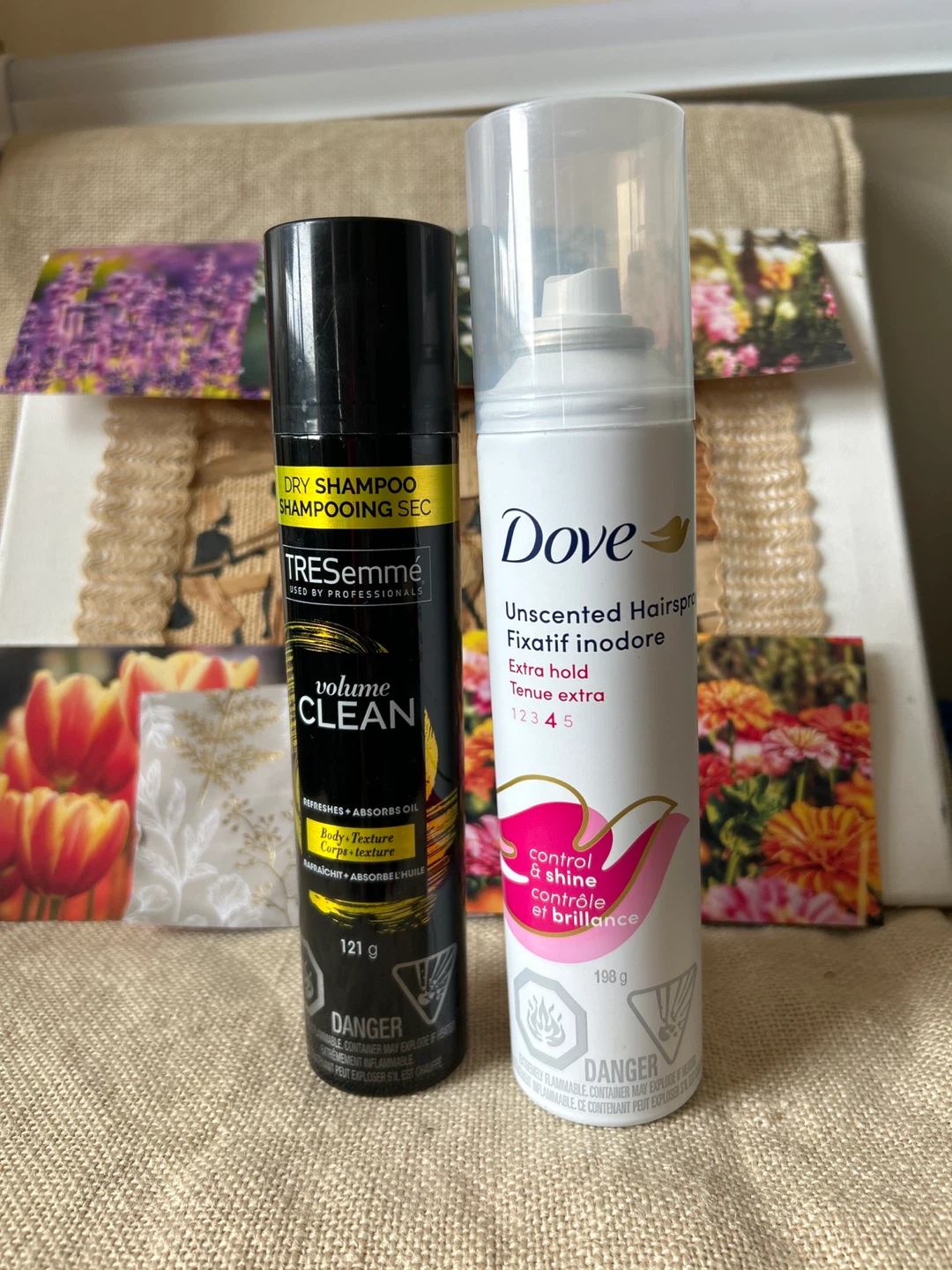 TRESemmé Dry Shampoo & Dove Hairspray