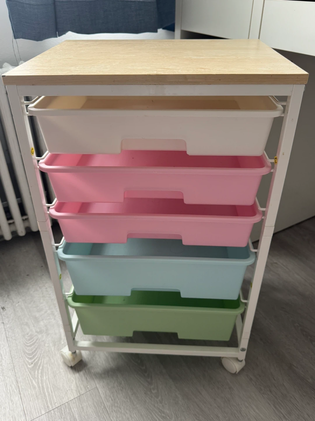 Rolling Storage Cart with 6 Drawers - photo 2
