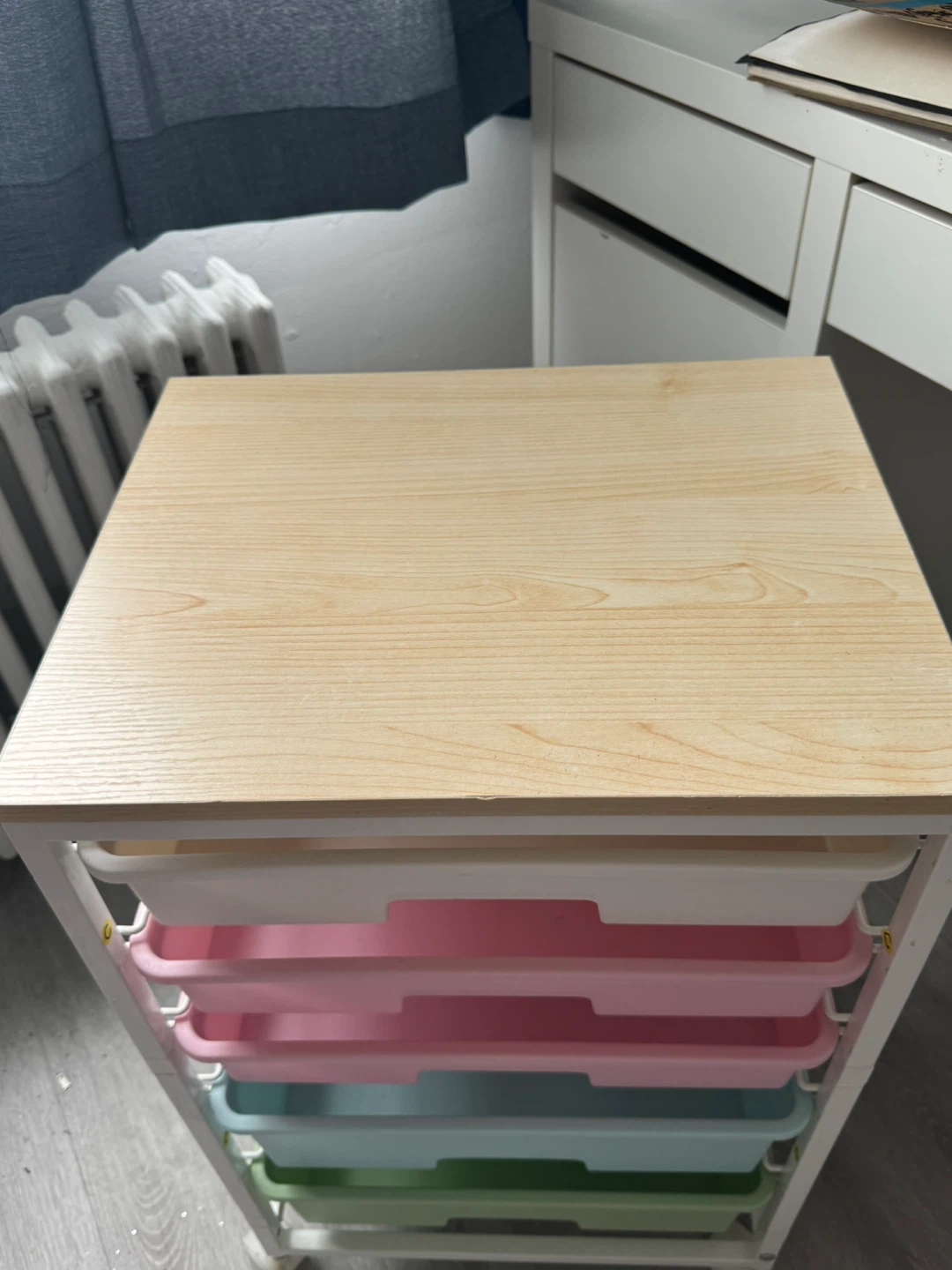 Rolling Storage Cart with 6 Drawers - photo 3
