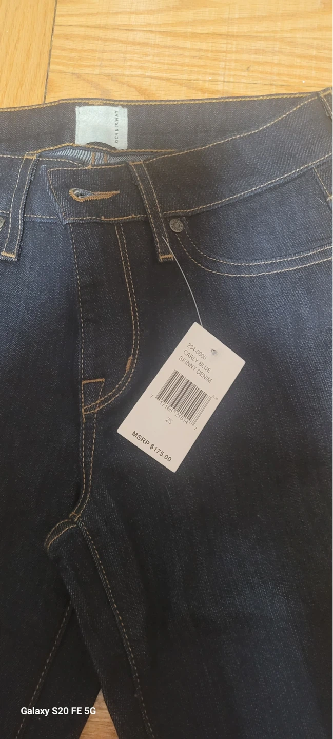 Rich & Skinny Denim Jeans - Size 25 - Candy Blue